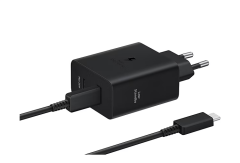SAMSUNG 50W PD 25W PD USB-C İkili Güç Adaptörü 5A Kablo Hızlı Şarj Aleti Siyah 1.8metre EP-T5020XBEGW