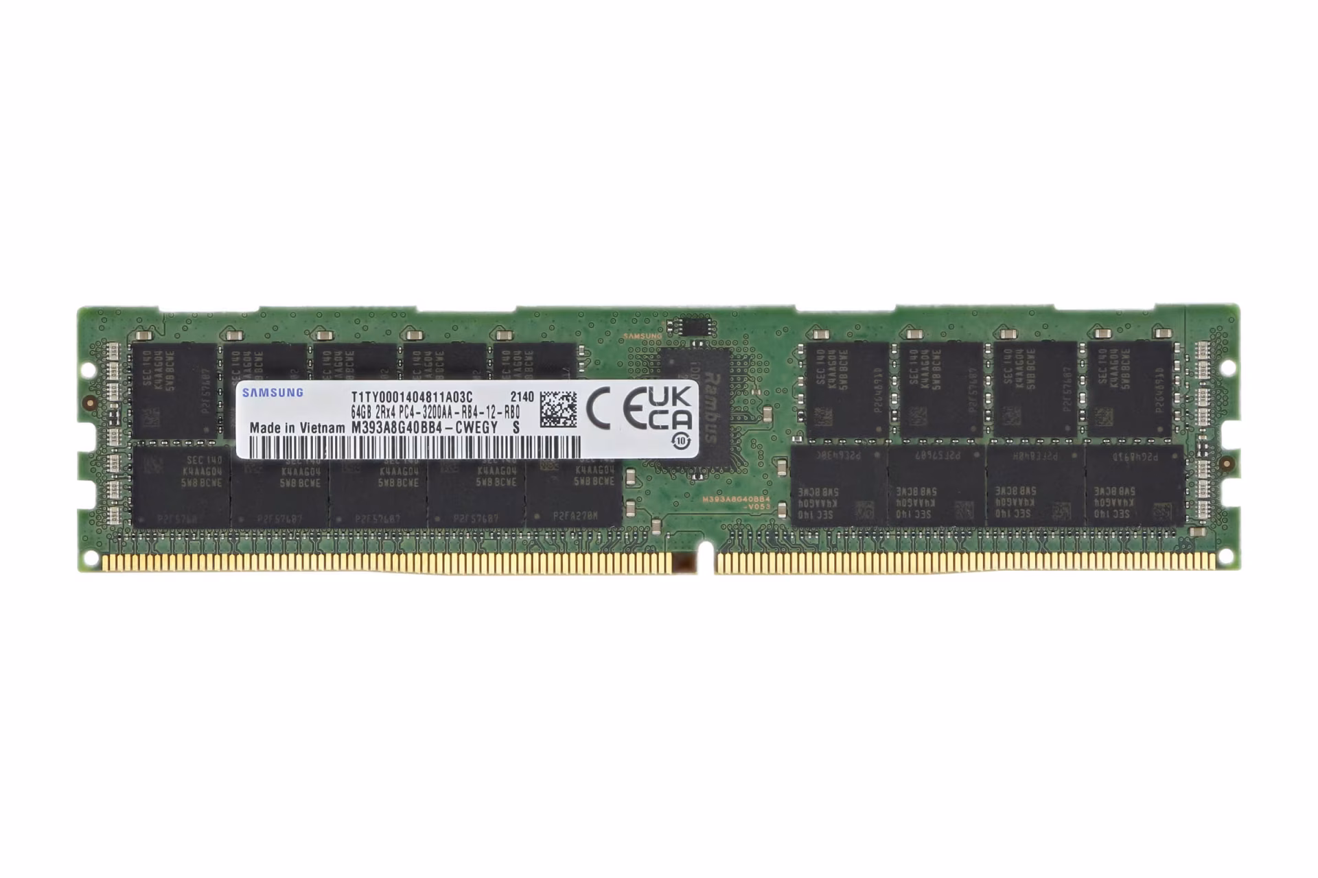 SAMSUNG 64GB DDR4 3200Mhz 2Rx4 PC4-3200 ECC Server Sunucu Ram M393A8G40BB4-CWEGY