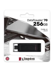 KİNGSTON DataTraveler 256GB USB-C 3.2 Gen1 Type-C USB Bellek Siyah (DT70/256GB)