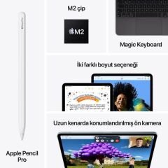 APPLE iPad Air M2 128GB Wi-Fi + Cellular 11'' Liquid Retina Ekran iPadOS Yıldız Işığı Tablet MUXF3TU/A (Apple TÜRKİYE Garantili)