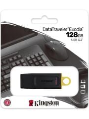 KİNGSTON 128GB Exodia USB 3.2 Gen1 USB Bellek Siyah Sarı (DTX/128GB)