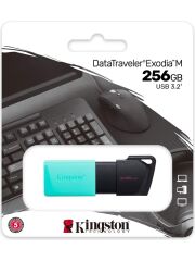 KİNGSTON 256GB Exodia M USB 3.2 USB Bellek Siyah/Teal (DTXM/256GB) - 2