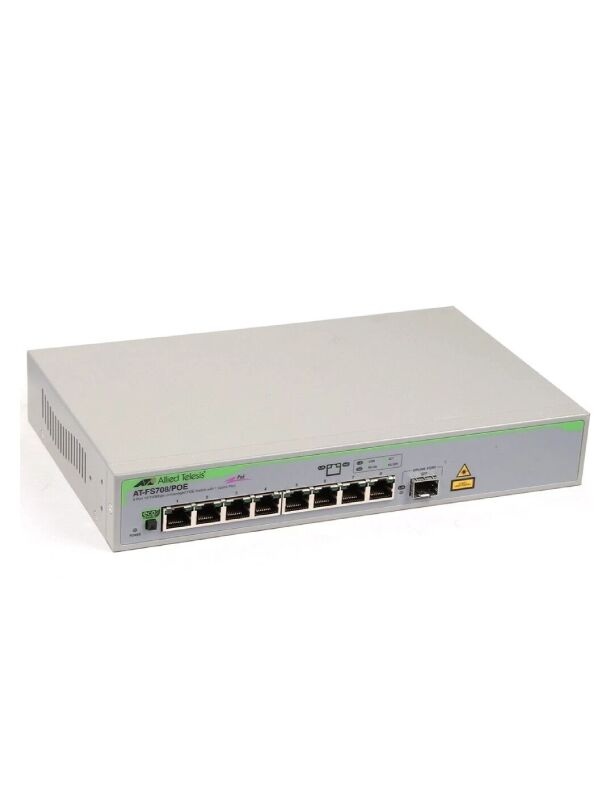 (2.EL) ALLIED Telesis AT-FS708 8 Port 10/100Mbps Switch Rack Mountable Switch