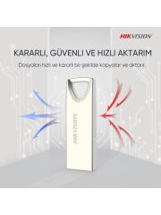 HİKVİSİON M200 128GB USB 2.0 USB Bellek Metal Gümüş HS-USB-M200