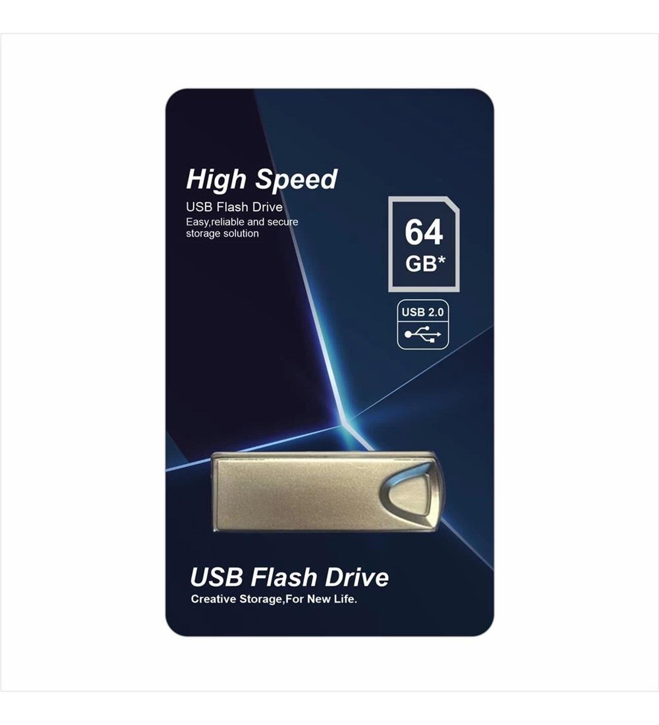 ELBA 64GB USB 2.0 USB Bellek Metal Gümüş
