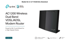 (2.EL) TP-LİNK VC220-G3U 1200Mbps 5GHz/2.4GHz Kablosuz 11AC Vdsl2/Adsl2 Kablosuz Modem