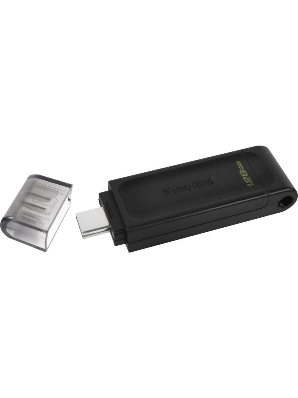 KİNGSTON DataTraveler 128GB USB-C 3.2 Gen1 Type-C USB Bellek Siyah (DT70/128GB)