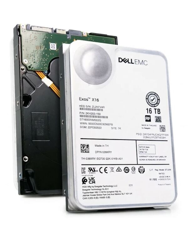 DELL EMC Exos 16TB 7.2K 12G 512e NL SAS 3.5'' Server Sunucu Harddisk ST16000NM002G 2KH203-150 0CNXPV