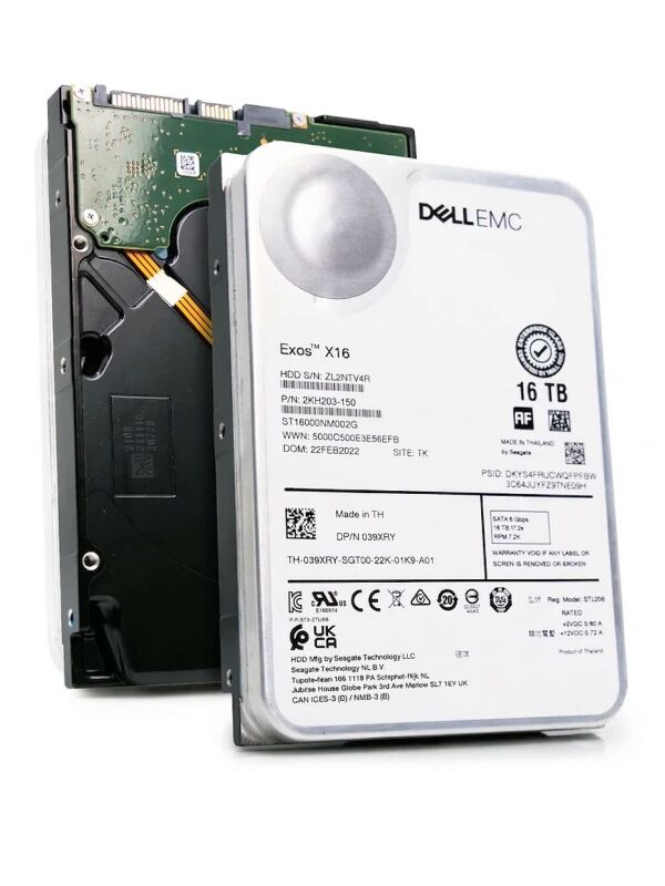 DELL EMC Exos 16TB 7.2K 12G 512e NL SAS 3.5'' Server Sunucu Harddisk ST16000NM002G 2KH203-150 0CNXPV