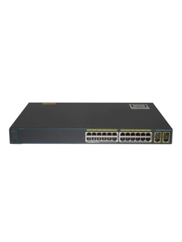 (2.EL) CISCO WS-C2960-24PC-L 24 Port 10/100/1000Mbps POE Switch