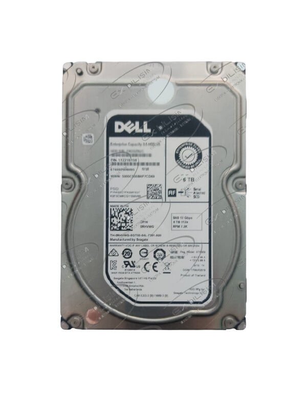 DELL EnterPrise 6TB 7.2K 12G 512e NL SAS 3.5'' Server Sunucu Harddisk ST6000NM0095 1YZ210-150 0RHVWG