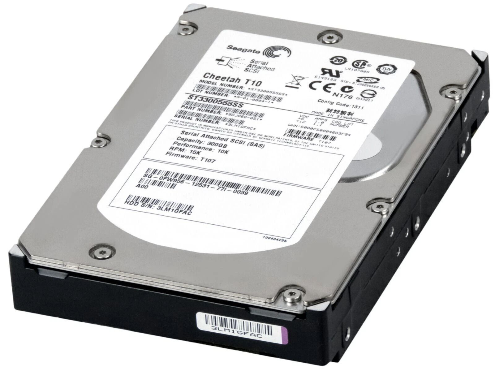 DELL EnterPrise 300GB 10K 6G SAS 3.5'' Server Sunucu Harddisk ST3300555SS 9DJ066-150 0RN828