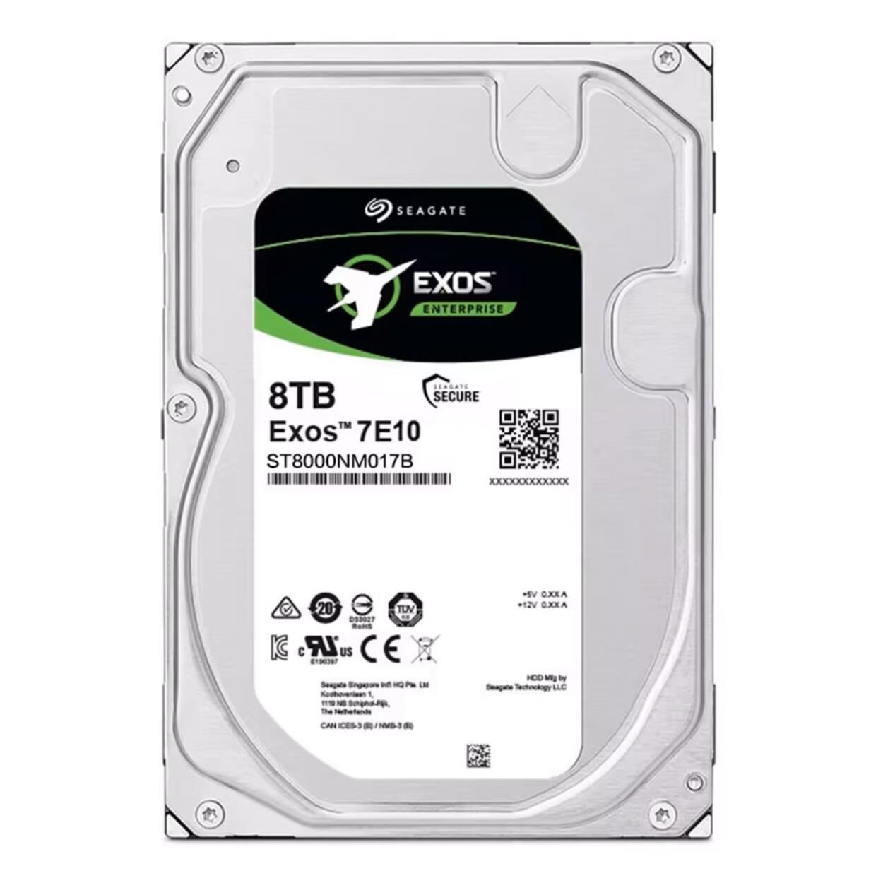 SEAGATE Exos EnterPrise 7E10 8TB 7200rpm 256MB Sata3 7/24 Güvenlik 3.5'' Harddisk (ST8000NM017B)