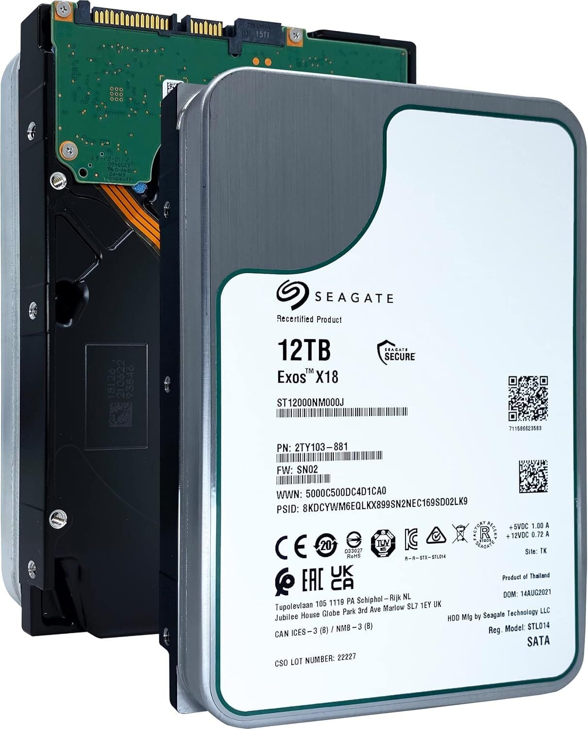 SEAGATE Exos EnterPrise X18 12TB 7200rpm 256MB Sata3 NAS 3.5