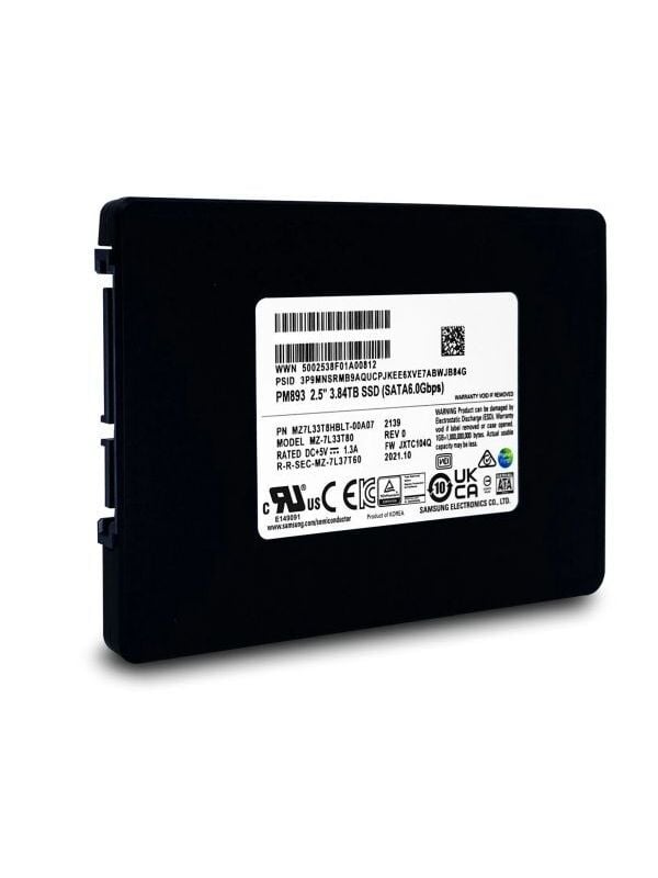 SAMSUNG PM893 3.84TB Sata6 2.5'' Sunucu SSD MZ-7L33T80 MZ7L33T8HBLT-00A07