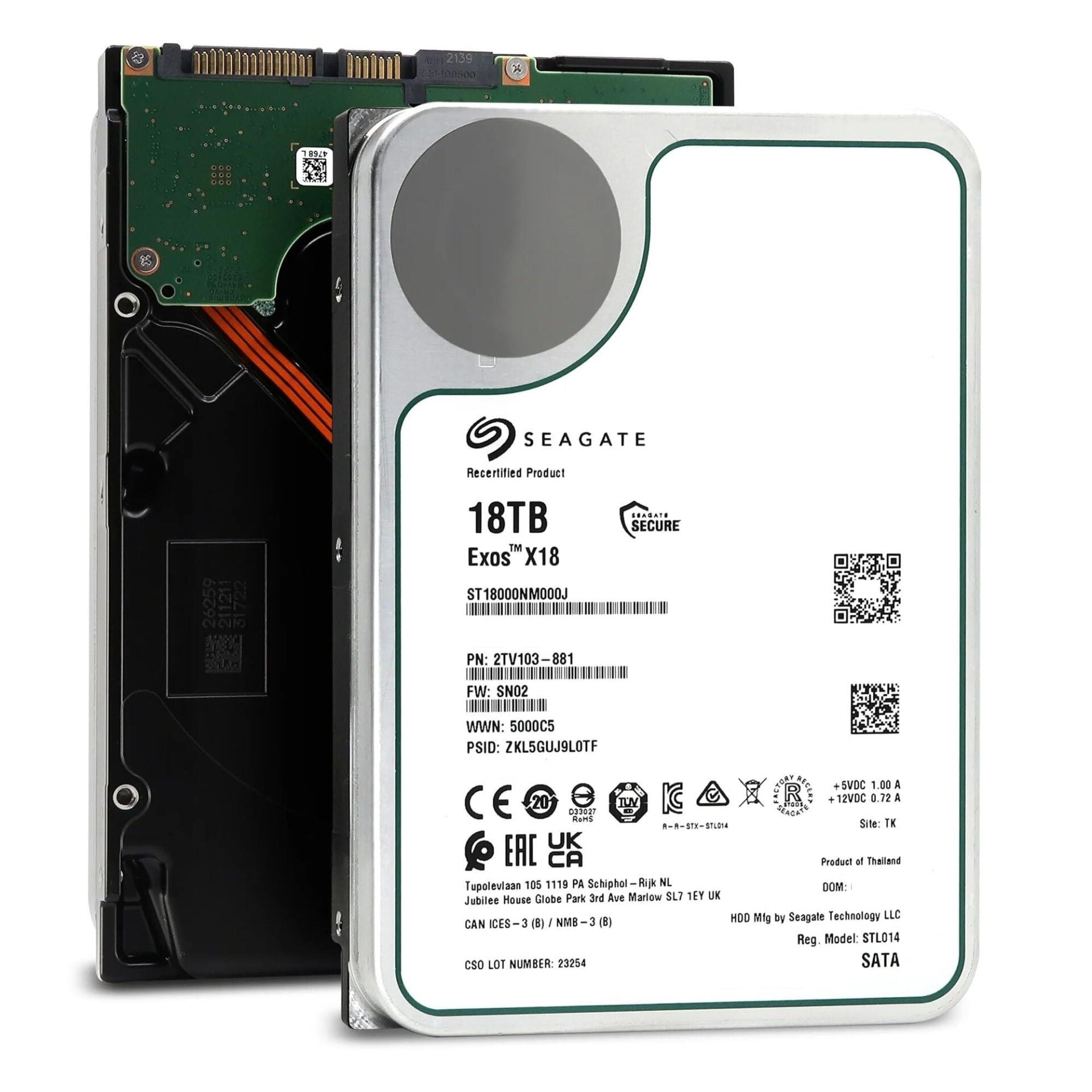 SEAGATE Exos™ EnterPrise X18 18TB 7200rpm 256MB Sata3 3.5'' Harddisk (ST18000NM000J)